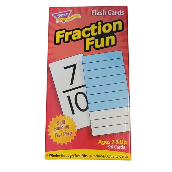 Trend Enterprises Number Division Fraction Skill Drill Flash Cards 3 Sets - Picture 5 of 9